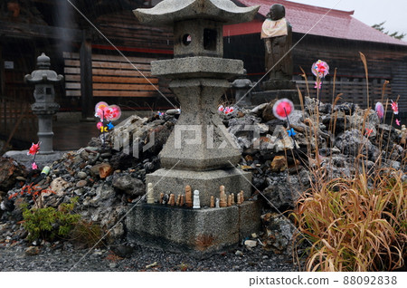 Sacred Mount Osore stone lantern pinwheel Sacred Mount Osore stone lantern pinwheel 88092838
