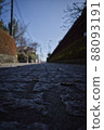Old-fashioned cobblestone path 88093191