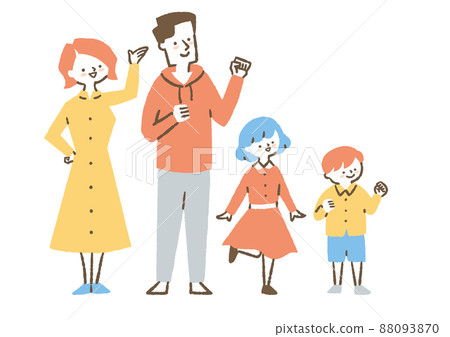 A family of four good friends to guide you _ color A family of four good friends to guide you _ color 88093870