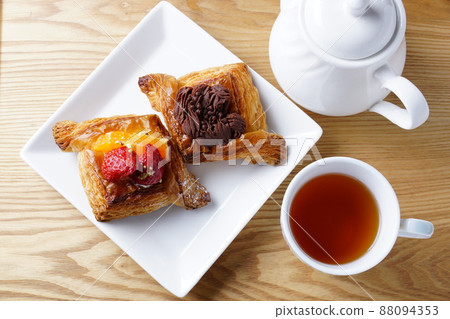 Danish pastry strawberry chocolate 88094353