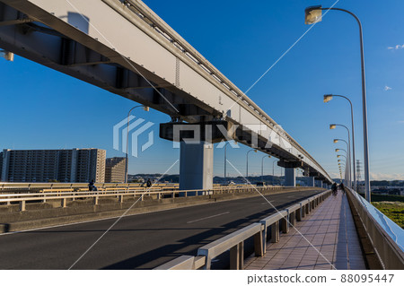 Scenery of Tappi Bridge over the Tama River Scenery of Tappi Bridge over the Tama River 88095447