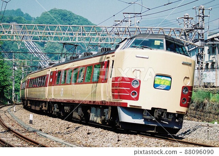 The special express Azusa train on the Chuo Line in early summer The special express Azusa train on the Chuo Line in early summer 88096090