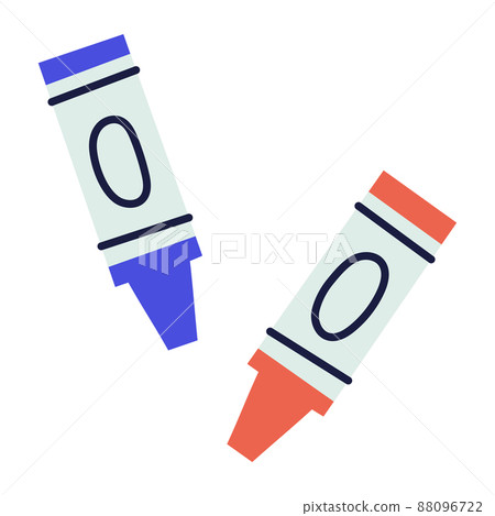 Crayon. Hand Drawn Doodle Kid Stuff Icon. Crayon. Hand Drawn Doodle Kid Stuff Icon. 88096722