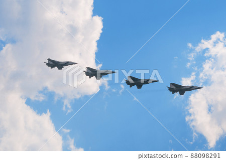 Russian Air Force MiG-31 Foxhound formation flight 88098291