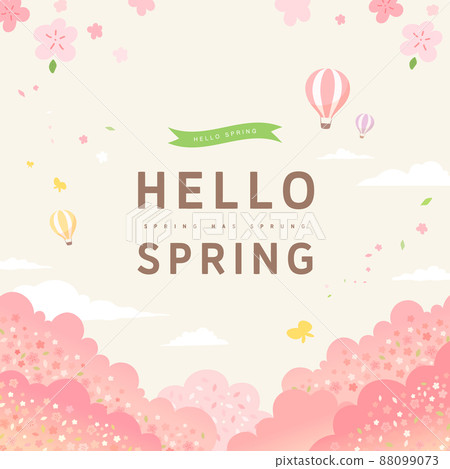 Spring,spring flowers,shopping,spring shopping,template 88099073