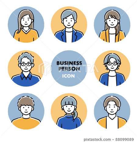 Illustration set of business person in casual clothes 88099089