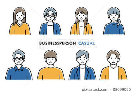 Illustration set of business person in casual clothes 88099090