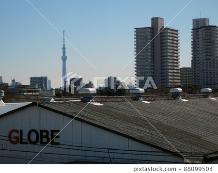 Scenery where you can see the Sky Tree Adachi Ward Scenery where you can see the Sky Tree Adachi Ward 88099503