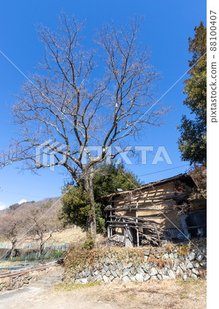Stone wall and clay wall barn 88100407