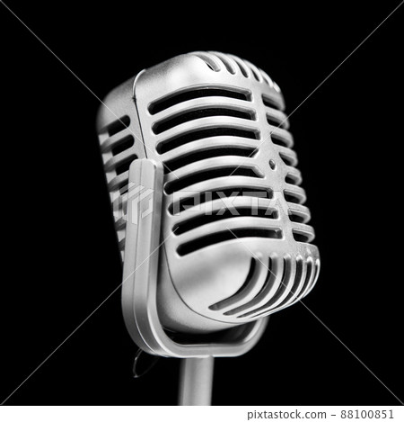retro microphone isolated on black retro microphone isolated on black 88100851
