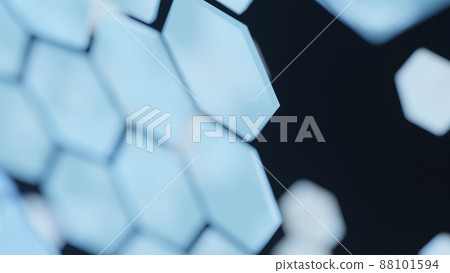 CG Hexagon 由具有多種結構的六邊形組成的球體 CG Hexagon 由具有多種結構的六邊形組成的球體 88101594