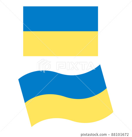 Ukrainian flag vector Ukrainian flag vector 88101672