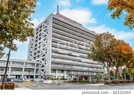 Morioka City, Iwate Prefecture Iwate Prefectural Office in fine weather Morioka City, Iwate Prefecture Iwate Prefectural Office in fine weather 88102089
