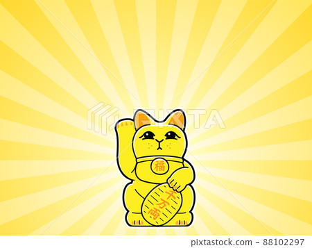 Maneki Neko Gold Gold Light Gold Luck Illustration Material Maneki Neko Gold Gold Light Gold Luck Illustration Material 88102297