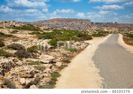 Road to Cape Greco peninsula, Cyprus. Road to Cape Greco peninsula, Cyprus. 88103379
