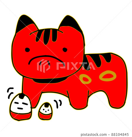 會津民間工藝品插圖(Red Beko,Okiagari Koboshi) 會津民間工藝品插圖(Red Beko,Okiagari Koboshi) 88104845