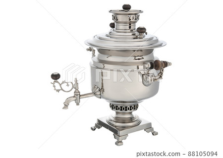 Traditional Russian Teapot samovar isolated on white background Traditional Russian Teapot samovar isolated on white background 88105094