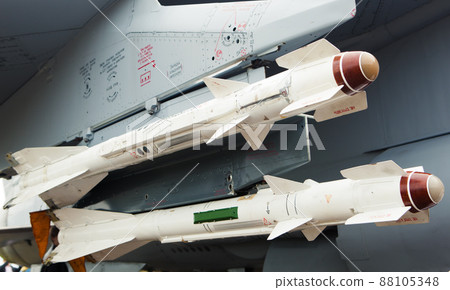 missiles on the jet fighter aircraft missiles on the jet fighter aircraft 88105348