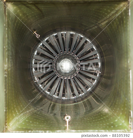 inside of air intake tube of jet fighter engine inside of air intake tube of jet fighter engine 88105392
