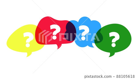 Question mark icon. Ask box logo. Vector bubbles Question mark icon. Ask box logo. Vector bubbles 88105618