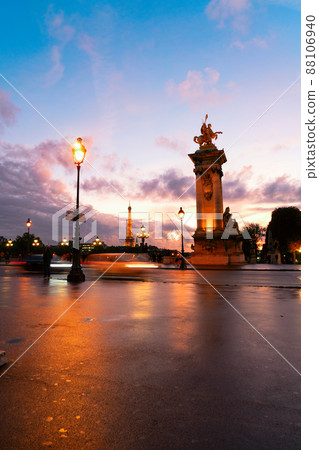 Bridge of Alexandre III and Eiffel tower, Paris, Bridge of Alexandre III and Eiffel tower, Paris, 88106940