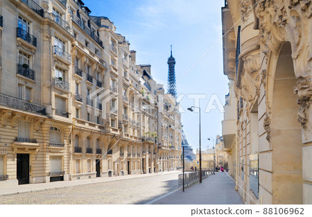 eiffel tour and Paris street eiffel tour and Paris street 88106962