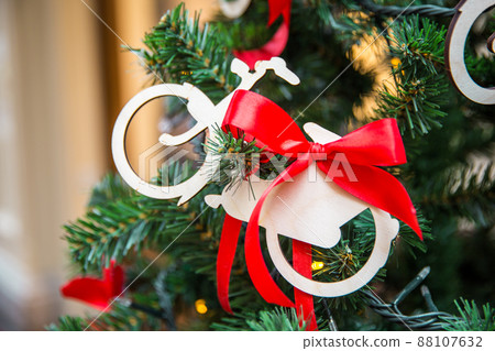 Christmas tree with bike Christmas tree with bike 88107632