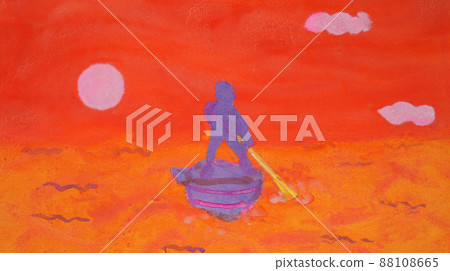 Paper-cutting ship Paper-cutting ship 88108665