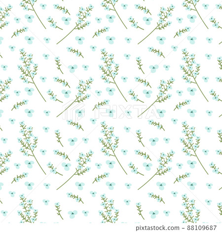 Botanical seamless vector pattern with simple abstract flowers. Elegant floral print for fabric. Botanical seamless vector pattern with simple abstract flowers. Elegant floral print for fabric. 88109687