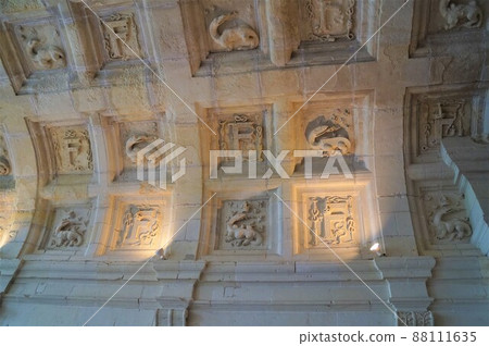 France Loire Valley Chambord Castle Hall Ceiling France Loire Valley Chambord Castle Hall Ceiling 88111635