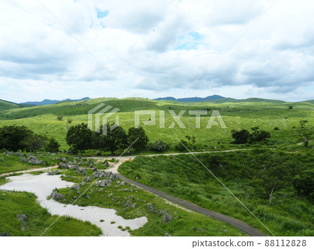 Akiyoshidai in Yamaguchi Prefecture on a sunny day Akiyoshidai in Yamaguchi Prefecture on a sunny day 88112828