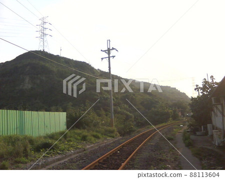 Taiwan New Taipei-01.27.2013: Taiwan History: Linkou Line, Linkou Line, Taiwan Railways 88113604