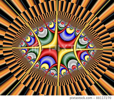 Computer generated abstract colorful fractal artwork 88117270
