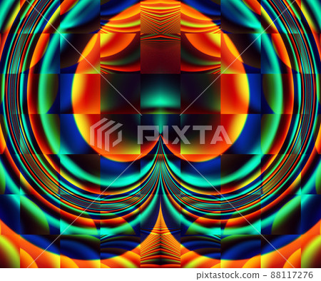 Computer generated abstract colorful fractal artwork 88117276