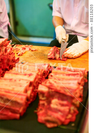 Bone-in short ribs are an essential part of Korean yakiniku Bone-in short ribs are an essential part of Korean yakiniku 88118203