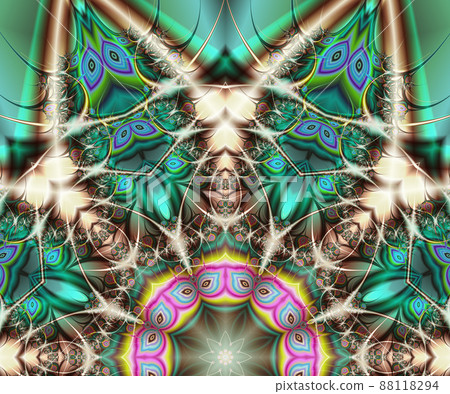 Computer generated abstract colorful fractal artwork 88118294