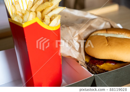 french fried chips in paper wrapper french fried chips in paper wrapper 88119028