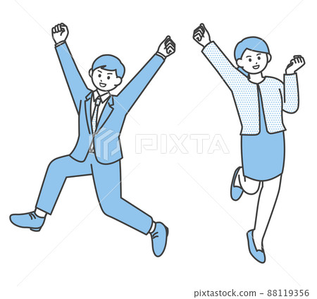 Illustration material of young couple 88119356