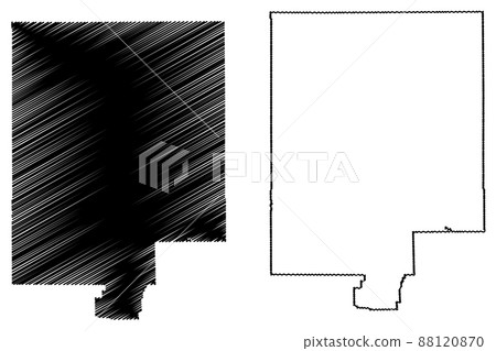 Converse County, State of Wyoming (U.S. county, United States of America, US) map vector illustration, scribble sketch Converse map 88120870