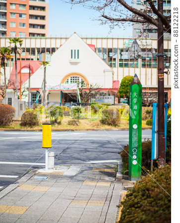 Tokyo Old Kunitachi Station Building and Daigaku Dori Tokyo Old Kunitachi Station Building and Daigaku Dori 88122218