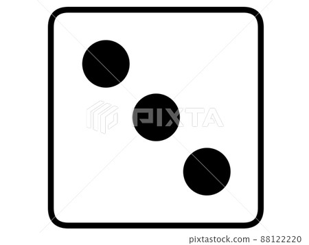 Illustration material of dice 3 eyes Illustration material of dice 3 eyes 88122220