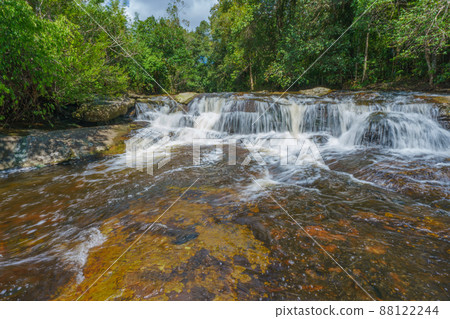 Waterfall at Phu Kradueng national park, Loei Thailand, beautiful landscape of waterfalls in rainforest 88122244