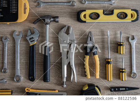 top view of Mechanic tools top view of Mechanic tools 88122586