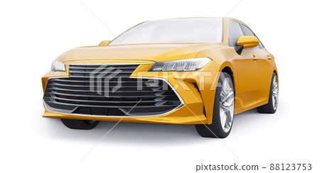 Large business sedan for work and family. 3D illustration Large business sedan for work and family. 3D illustration 88123753