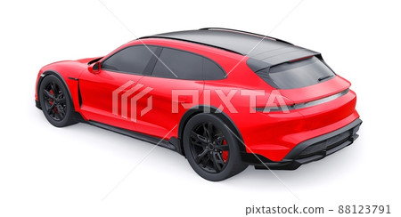 Electric sports wagon for urban and rural areas. 3d rendering. Electric sports wagon for urban and rural areas. 3d rendering. 88123791