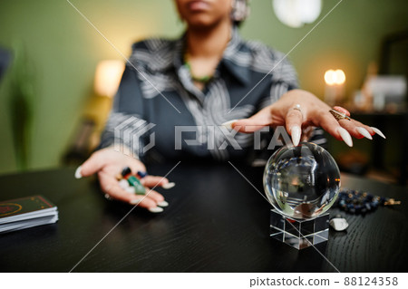 Crystal Ball at Fortune Tellers Shop Crystal Ball at Fortune Tellers Shop 88124358