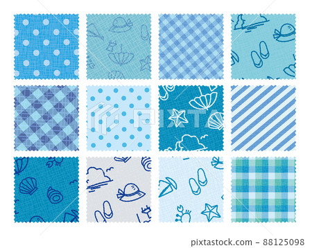 Pattern pattern patchwork cut fabric style set summer material Pattern pattern patchwork cut fabric style set summer material 88125098