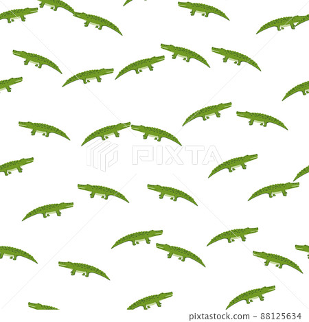 Cute crocodiles seamless pattern.Funny animals background. Cute crocodiles seamless pattern.Funny animals background. 88125634