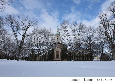 Snow scene at Princeton University 88125726