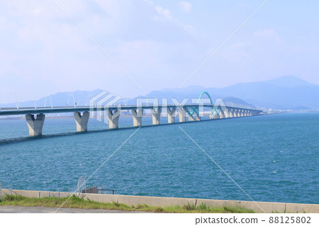 北九州機場和連接橋的風景 88125802